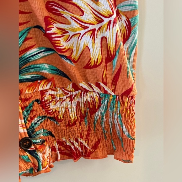 French Laundry Tropical Short Sleeve Summer Blouse Women’s Size Medium - Picture 3 of 14